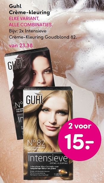 Aanbiedingen Guhl crème-kleuring - Guhl - Geldig van 14/12/2015 tot 27/12/2015 bij da