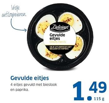 Aanbiedingen Gevulde eitjes - Delicieux - Geldig van 21/12/2015 tot 27/12/2015 bij Lidl