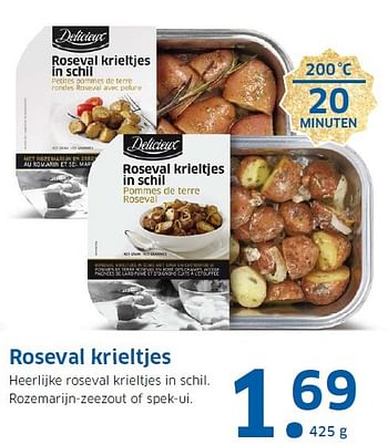 Aanbiedingen Roseval krieltjes - Delicieux - Geldig van 21/12/2015 tot 27/12/2015 bij Lidl