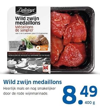 Aanbiedingen Wild zwijn medaillons - Delicieux - Geldig van 21/12/2015 tot 27/12/2015 bij Lidl
