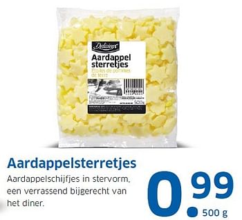 Aanbiedingen Aardappelsterretjes - Delicieux - Geldig van 21/12/2015 tot 27/12/2015 bij Lidl