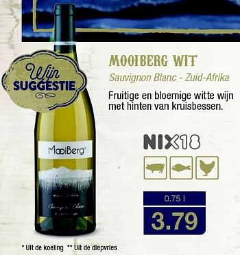 Aanbiedingen Mooiberg wit - Witte wijnen - Geldig van 13/12/2015 tot 31/12/2015 bij Aldi