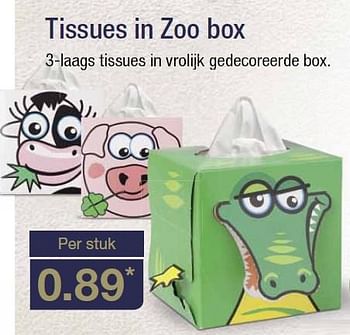 Aanbiedingen Tissues in zoo box - Huismerk - Aldi - Geldig van 23/12/2015 tot 29/12/2015 bij Aldi