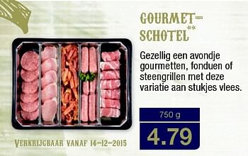 Aanbiedingen Gourmetschotel - Huismerk - Aldi - Geldig van 13/12/2015 tot 31/12/2015 bij Aldi