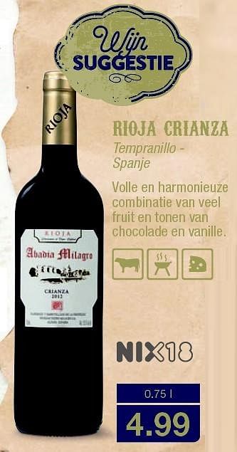 Aanbiedingen Rioja crianza - Rode wijnen - Geldig van 13/12/2015 tot 31/12/2015 bij Aldi