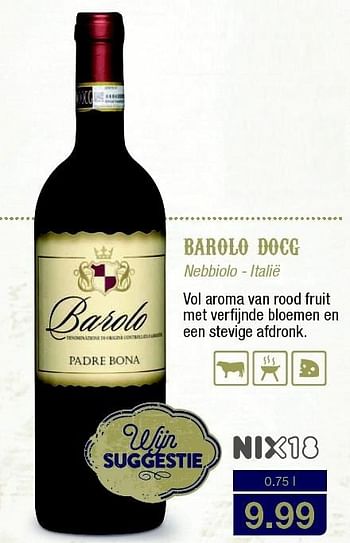 Aanbiedingen Barolo docg - Rode wijnen - Geldig van 13/12/2015 tot 31/12/2015 bij Aldi