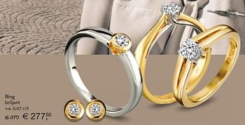Aanbiedingen Ring briljant v.a. 0,07 crt - Diamonde - Geldig van 13/12/2015 tot 31/12/2015 bij Siebel Juweliers