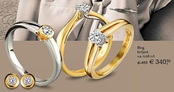 Aanbiedingen Ring briljant v.a. 0,08 crt - Diamonde - Geldig van 13/12/2015 tot 31/12/2015 bij Siebel Juweliers