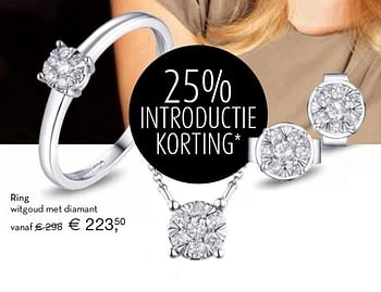 Aanbiedingen Ring witgoud met diamant - Huismerk - Siebel Juweliers - Geldig van 13/12/2015 tot 31/12/2015 bij Siebel Juweliers