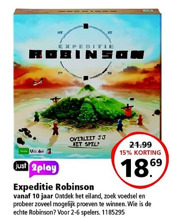 Aanbiedingen Expeditie robinson - Just Games - Geldig van 19/12/2015 tot 31/12/2015 bij Intertoys