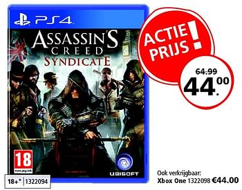 Aanbiedingen Assassins creed syndicate - Ubisoft - Geldig van 19/12/2015 tot 31/12/2015 bij Intertoys