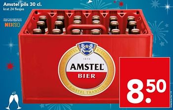 Aanbiedingen Amstel pils - Amstel - Geldig van 27/12/2015 tot 02/01/2016 bij Deen Supermarkten