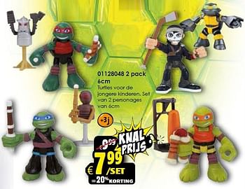 Aanbiedingen 2 pack turtles voor de jongere kinderen. set - Ninja Turtles - Geldig van 02/01/2016 tot 17/01/2016 bij ToyChamp