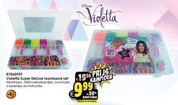 Aanbiedingen Violetta super deluxe loomband set - Violetta - Geldig van 02/01/2016 tot 17/01/2016 bij ToyChamp