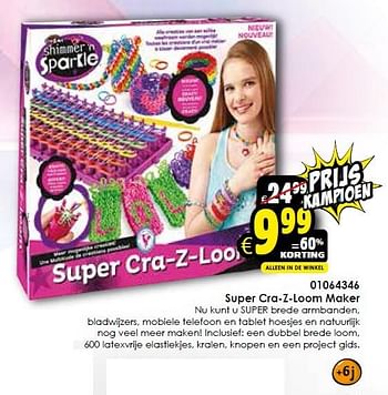 Aanbiedingen Super cra-z-loom maker - Cra-Z-Loom - Geldig van 02/01/2016 tot 17/01/2016 bij ToyChamp
