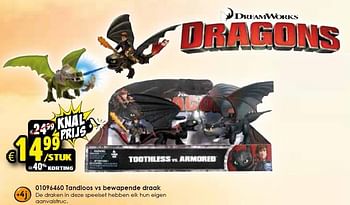Aanbiedingen Tandloos vs bewapende draak - Dreamworks - Geldig van 02/01/2016 tot 17/01/2016 bij ToyChamp