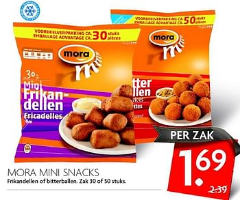 Aanbiedingen Mora mini snacks frikandellen of bitterballen - Mora - Geldig van 27/12/2015 tot 02/01/2016 bij Deka Markt