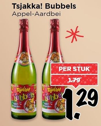 Aanbiedingen Tsjakka! bubbels appel-aardbei - Tsjakka - Geldig van 28/12/2015 tot 02/01/2016 bij Vomar