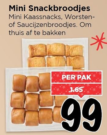 Aanbiedingen Mini snackbroodjes - Huismerk Vomar - Geldig van 28/12/2015 tot 02/01/2016 bij Vomar