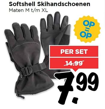 Aanbiedingen Softshell skihandschoenen - Huismerk Vomar - Geldig van 28/12/2015 tot 02/01/2016 bij Vomar