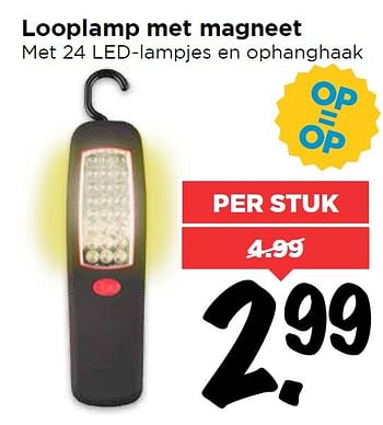 Aanbiedingen Looplamp met magneet - Huismerk Vomar - Geldig van 28/12/2015 tot 02/01/2016 bij Vomar