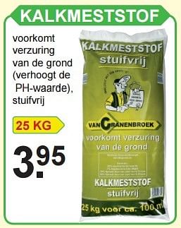 Aanbiedingen Kalkmeststof - Huismerk - Van Cranenbroek - Geldig van 04/01/2016 tot 24/01/2016 bij Van Cranenbroek