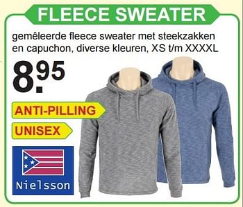 Aanbiedingen Nielsson fleece sweater - Nielsson - Geldig van 04/01/2016 tot 24/01/2016 bij Van Cranenbroek
