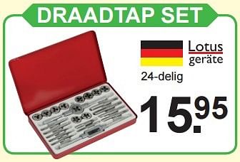 Aanbiedingen Draadtap set - Lotus Geräte - Geldig van 04/01/2016 tot 24/01/2016 bij Van Cranenbroek