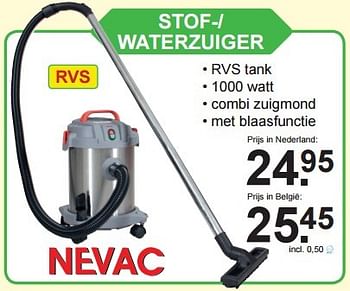 Aanbiedingen Nevac stof-- waterzuiger - Nevac - Geldig van 04/01/2016 tot 24/01/2016 bij Van Cranenbroek