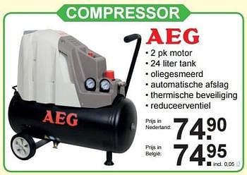 Aanbiedingen Aeg compressor - AEG - Geldig van 04/01/2016 tot 24/01/2016 bij Van Cranenbroek