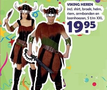 Aanbiedingen Viking heren shirt, broek, helm, riem, armbanden en laarshoezen - Huismerk - Van Cranenbroek - Geldig van 04/01/2016 tot 24/01/2016 bij Van Cranenbroek
