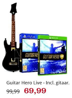 Aanbiedingen Guitar hero live - Activision - Geldig van 01/01/2016 tot 31/01/2016 bij Bol