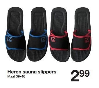 Aanbiedingen Heren sauna slippers - Huismerk - Zeeman  - Geldig van 01/01/2016 tot 08/01/2016 bij Zeeman