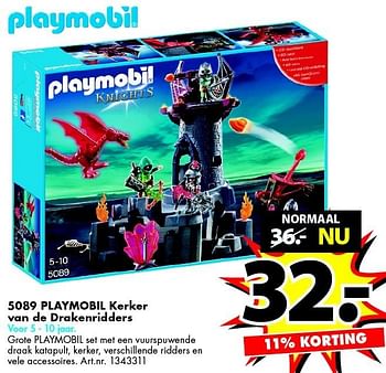 Aanbiedingen 5089 playmobil kerker van de drakenridders - Playmobil - Geldig van 26/12/2015 tot 10/01/2016 bij Bart Smit