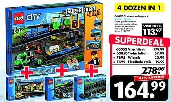 Aanbiedingen 66493 treinen valuepack - Lego - Geldig van 26/12/2015 tot 10/01/2016 bij Bart Smit