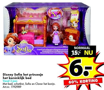 Aanbiedingen Disney sofia het prinsesje het koninklijk bed - Disney - Geldig van 26/12/2015 tot 10/01/2016 bij Bart Smit
