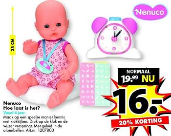 Aanbiedingen Nenuco hoe laat is het? - Nenuco - Geldig van 26/12/2015 tot 10/01/2016 bij Bart Smit