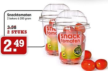 Aanbiedingen Snacktomaten - Huismerk - Em-té - Geldig van 03/01/2016 tot 09/01/2016 bij Em-té