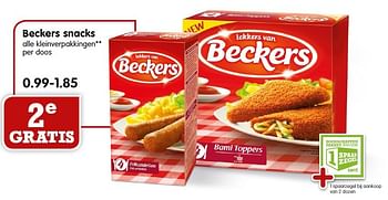 Aanbiedingen Beckers snacks - Beckers - Geldig van 03/01/2016 tot 09/01/2016 bij Em-té