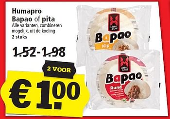 Aanbiedingen Humapro bapao of pita - Humapro - Geldig van 03/01/2016 tot 09/01/2016 bij Plus