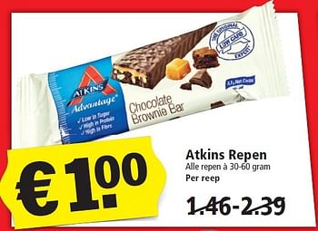Aanbiedingen Atkins repen - Atkins - Geldig van 03/01/2016 tot 09/01/2016 bij Plus