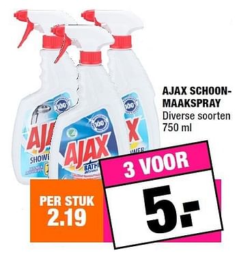 Aanbiedingen Ajax schoonmaakspray - Ajax - Geldig van 04/01/2016 tot 17/01/2016 bij Big Bazar