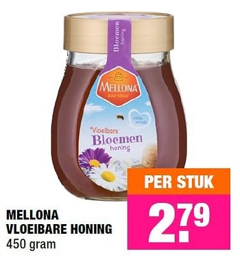 Aanbiedingen Mellona vloeibare honing - Mellona - Geldig van 04/01/2016 tot 17/01/2016 bij Big Bazar