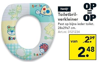 Aanbiedingen Toiletbrilverkleiner - Handy - Geldig van 04/01/2016 tot 13/01/2016 bij Blokker