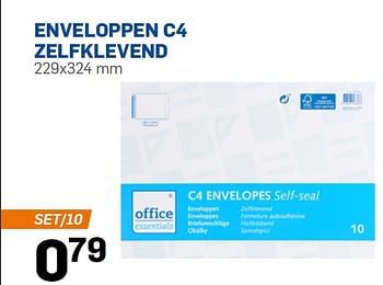 Aanbiedingen Enveloppen c4 zelfklevend - Office Essentials - Geldig van 04/01/2016 tot 25/01/2016 bij Action