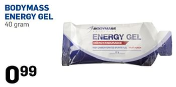 Aanbiedingen Bodymass energy gel - Bodymass - Geldig van 04/01/2016 tot 08/02/2016 bij Action