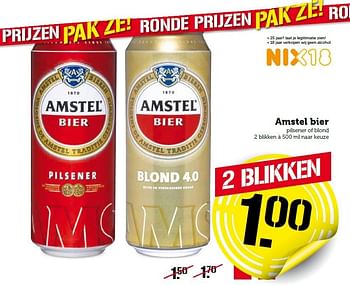 Aanbiedingen Amstel bier - Amstel - Geldig van 11/01/2016 tot 17/01/2016 bij Coop