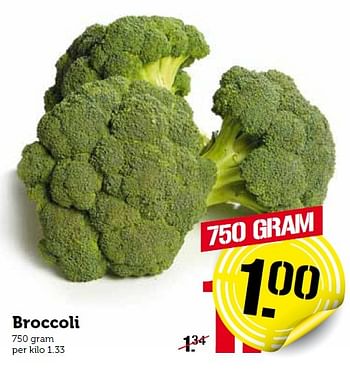 Aanbiedingen Broccoli - Huismerk - Coop - Geldig van 11/01/2016 tot 17/01/2016 bij Coop