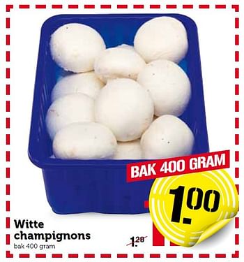 Aanbiedingen Witte champignons - Huismerk - Coop - Geldig van 11/01/2016 tot 17/01/2016 bij Coop