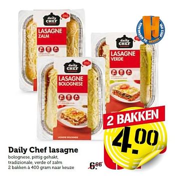Aanbiedingen Daily chef lasagne - Daily chef - Geldig van 11/01/2016 tot 17/01/2016 bij Coop